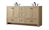 ELEGANT KITCHEN AND BATH VF2860DMW 60 Inch Double Bathroom Vanity In Mango Wood