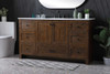ELEGANT KITCHEN AND BATH VF2860EX 60 Inch SIngle Bathroom Vanity In Expresso