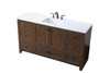 ELEGANT KITCHEN AND BATH VF2860EX 60 Inch SIngle Bathroom Vanity In Expresso