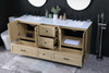 ELEGANT KITCHEN AND BATH VF2872DMW 72 Inch Double Bathroom Vanity In Mango Wood
