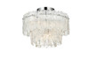 ELEGANT LIGHTING 1780F15C Emilia 15 inch Flush Mount Light  in Chrome