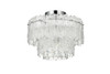 ELEGANT LIGHTING 1780F15C Emilia 15 inch Flush Mount Light  in Chrome