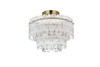 ELEGANT LIGHTING 1780F15SG Emilia 15 inch Flush Mount Light  in Satin Gold