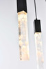 ELEGANT LIGHTING 2088D16BK Aurora 16 inch Pendant in Black