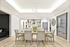 ELEGANT LIGHTING 2088D20C Aurora 20 inch Pendant in Chrome