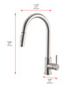 ELEGANT KITCHEN AND BATH FAK-302BNK Jack Single Handle Pull Down Sprayer Kitchen Faucet in Brushed Nickel