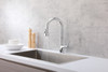 ELEGANT KITCHEN AND BATH FAK-305PCH Andrea Single Handle Pull Down Sprayer Kitchen Faucet in Chrome