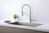 ELEGANT KITCHEN AND BATH FAK-310BNK Yara Single Handle Pull Down Sprayer Kitchen Faucet in Brushed Nickel