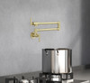 ELEGANT KITCHEN AND BATH FAK-312BGD Gabriel Wall Mounted Pot Filler in Brushed Gold