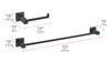 ELEGANT KITCHEN AND BATH HWB-12S2MBK Isla 2-Piece Bathroom Hardware Set in Matte Black