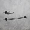 ELEGANT KITCHEN AND BATH HWB-12S2MBK Isla 2-Piece Bathroom Hardware Set in Matte Black