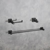ELEGANT KITCHEN AND BATH HWB-12S3HMBK Isla 3-Piece Bathroom Hardware Set in Matte Black