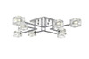 LIVING DISTRICT LD920F32C Lyra 32 inch Flush Mount in Chrome LIVING DISTRICT LD920F32C Lyra 32 inch Flush Mount in Chrome