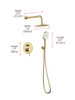 ELEGANT KITCHEN AND BATH FAS-9001BGD George Complete Shower Faucet System with Rough-in Valve in Brushed Gold