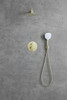 ELEGANT KITCHEN AND BATH FAS-9001BGD George Complete Shower Faucet System with Rough-in Valve in Brushed Gold