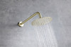 ELEGANT KITCHEN AND BATH FAS-9001BGD George Complete Shower Faucet System with Rough-in Valve in Brushed Gold