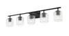 Z-LITE 7515-5V-MB 5 Light Vanity, Matte Black