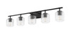 Z-LITE 7515-5V-MB 5 Light Vanity, Matte Black