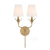 CRYSTORAMA 562-GA Broche 2 Light Antique Gold Sconce