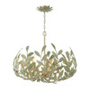 CRYSTORAMA 566-CT Broche 5 Light Champagne Green Tea Chandelier