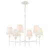 CRYSTORAMA 568-MT Broche 6 Light Matte White Chandelier