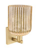 INNOVATIONS 716-1W-BB-G559-8ME Bridal Veil 1-Light Sconce Brushed Brass