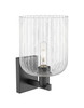 INNOVATIONS 716-1W-BK-G559-8CL Bridal Veil 1-Light Sconce Matte Black