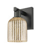 INNOVATIONS 716-1W-BK-G559-5ME Bridal Veil 1-Light Sconce Matte Black