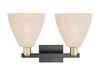 INNOVATIONS 716-2W-BAB-NBD-75-NAT Bristol Natural 2-Light Bath Vanity Light Black Antique Brass
