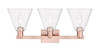 INNOVATIONS 716-3W-AC-GBC-82 Berkshire Glass 3-Light Bath Vanity Light Antique Copper