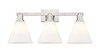 INNOVATIONS 716-3W-SN-GBC-81 Berkshire Glass 3-Light Bath Vanity Light Satin Nickel