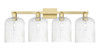 INNOVATIONS 716-4W-SG-G559-8SDY Bridal Veil 4-Light Bath Vanity Light Satin Gold