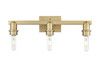 INNOVATIONS 716-3W-BB-G559-8SDY Bridal Veil 3-Light Bath Vanity Light Brushed Brass