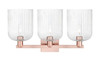 INNOVATIONS 716-3W-AC-G559-8SDY Bridal Veil 3-Light Bath Vanity Light Antique Copper