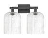 INNOVATIONS 716-2W-BK-G559-8SDY Bridal Veil 2-Light Bath Vanity Light Matte Black