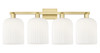 INNOVATIONS 716-4W-SG-G559-8GWH Bridal Veil 4-Light Bath Vanity Light Satin Gold