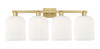 INNOVATIONS 716-4W-BB-G559-8GWH Bridal Veil 4-Light Bath Vanity Light Brushed Brass
