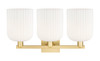 INNOVATIONS 716-3W-SG-G559-8GWH Bridal Veil 3-Light Bath Vanity Light Satin Gold
