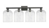 INNOVATIONS 716-4W-BK-G559-8CL Bridal Veil 4-Light Bath Vanity Light Matte Black