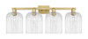 INNOVATIONS 716-4W-BB-G559-8CL Bridal Veil 4-Light Bath Vanity Light Brushed Brass