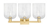 INNOVATIONS 716-3W-SG-G559-8CL Bridal Veil 3-Light Bath Vanity Light Satin Gold
