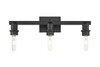 INNOVATIONS 716-3W-BK-G559-8CL Bridal Veil 3-Light Bath Vanity Light Matte Black