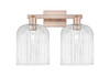 INNOVATIONS 716-2W-AC-G559-8CL Bridal Veil 2-Light Bath Vanity Light Antique Copper