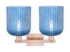 INNOVATIONS 716-2W-AC-G559-8BL Bridal Veil 2-Light Bath Vanity Light Antique Copper