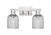 INNOVATIONS 716-2W-SN-G559-5SM Bridal Veil 2-Light Bath Vanity Light Brushed Satin Nickel