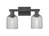 INNOVATIONS 716-2W-BK-G559-5SM Bridal Veil 2-Light Bath Vanity Light Matte Black