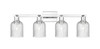 INNOVATIONS 716-4W-PC-G559-5SDY Bridal Veil 4-Light Bath Vanity Light Polished Chrome