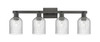 INNOVATIONS 716-4W-BK-G559-5SDY Bridal Veil 4-Light Bath Vanity Light Matte Black