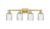 INNOVATIONS 716-4W-BB-G559-5SDY Bridal Veil 4-Light Bath Vanity Light Brushed Brass