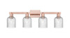INNOVATIONS 716-4W-AC-G559-5SDY Bridal Veil 4-Light Bath Vanity Light Antique Copper